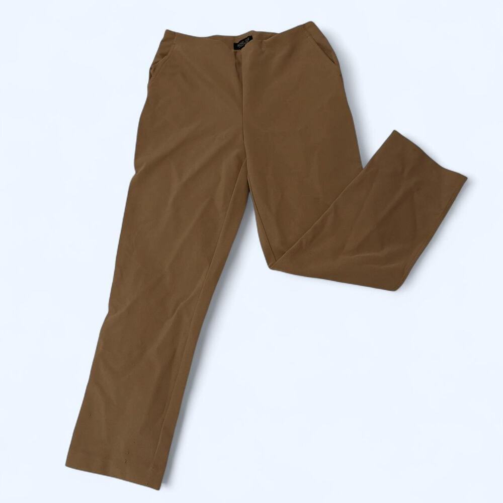Brown straight leg trousers trousers